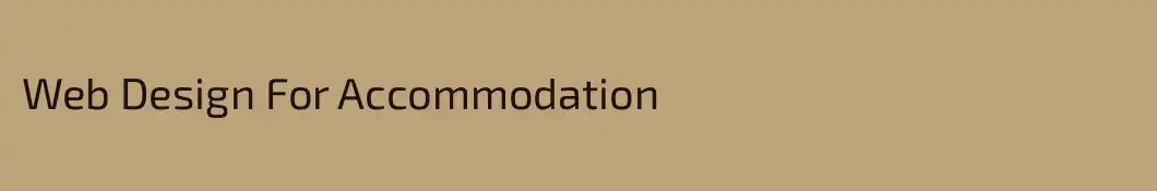 Web Design For Accommodation